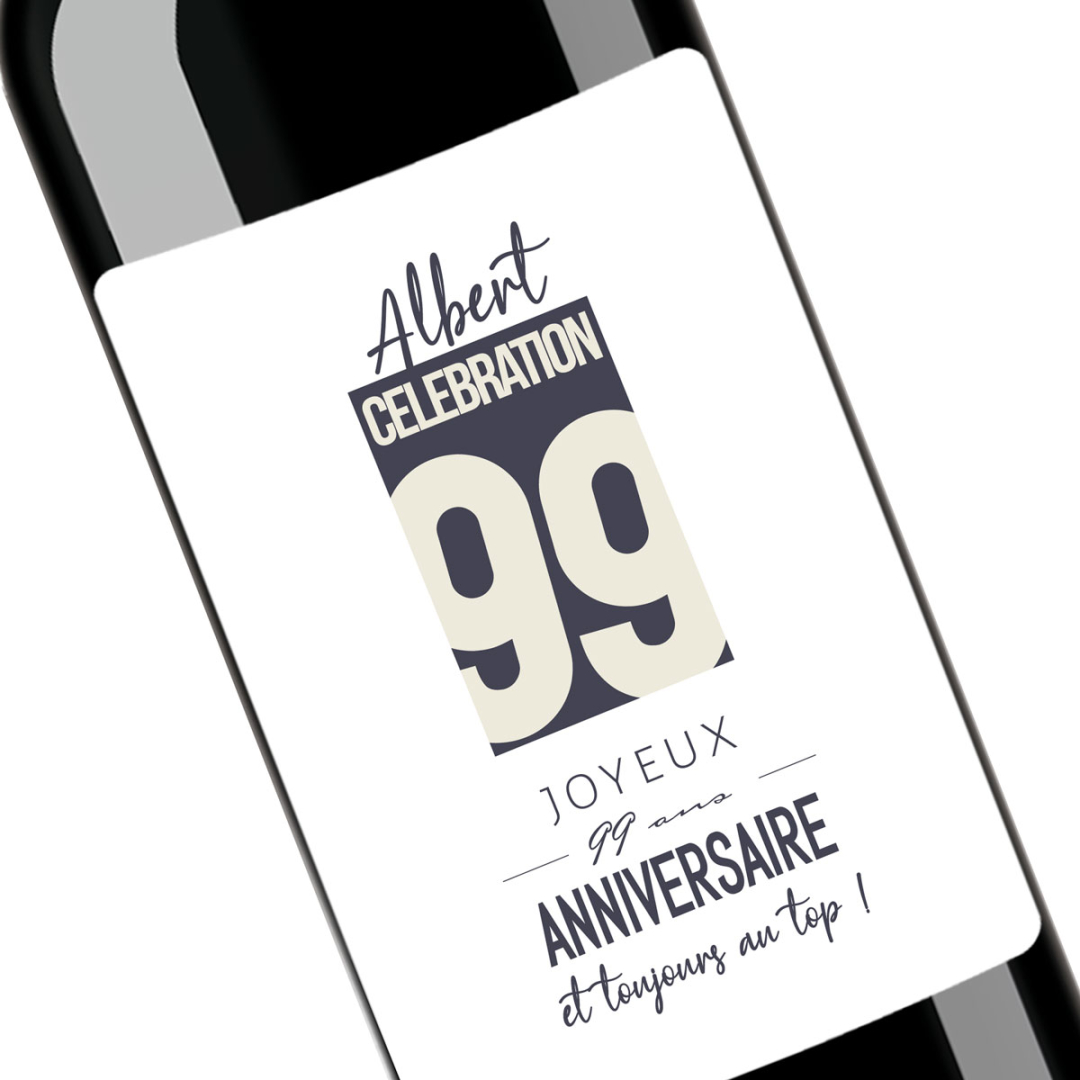 Cadeau anniversaire bouteille personnalisée chez Jolies Bouteilles