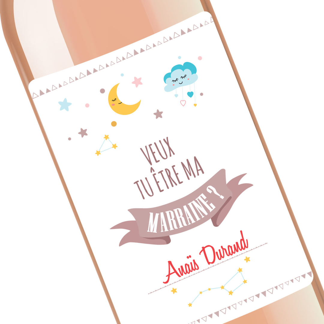 Bière veux-tu être ma marraine - prénom personnalisé