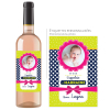 Cadeau baptême | Bouteille personnalisée photo pour cadeau marraine