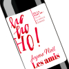 Cadeau noël famille/ami | Bouteille personnalisée ho, ho, ho Joyeux Noël