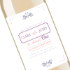 Bouteille vin mariage | À personnaliser avec prénom, date et lieu