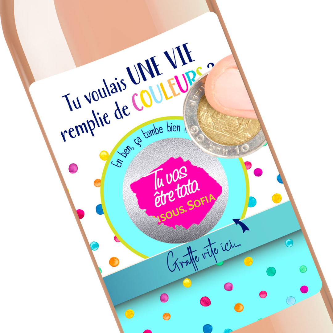 Verre à vin d'annonce de grossesse 100% personnalisée (texte, logo, image)